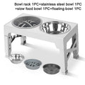Elevated Dog Feeder with Adjustable Raised Stand, Slow Food Bowl, Water Feeders for Large and Medium Dogs