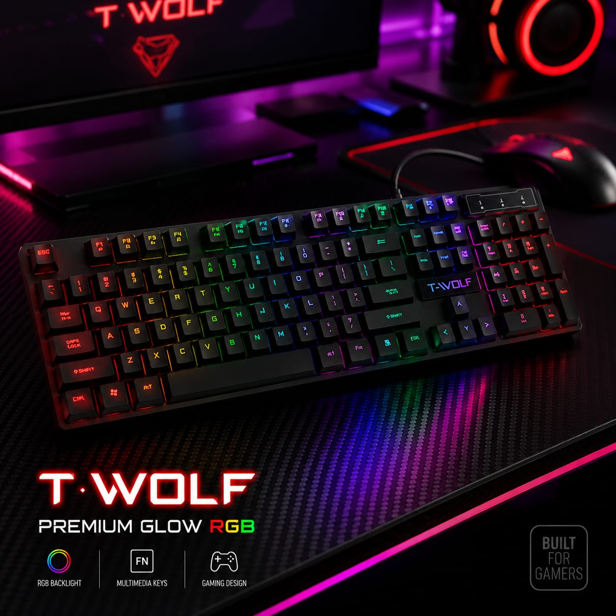 Mushroot Wired RGB Gaming Keyboard