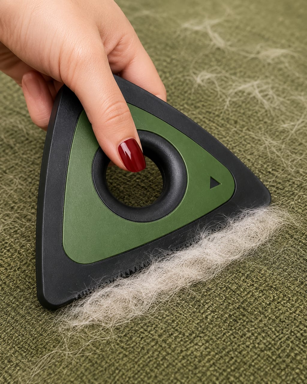 Triangle Electrostatic Dog Hair Cleaner Carpet Scraper Pet Hair Cleaner Animal Hair Brush Cat Hair Remover Brush Pet Supplies