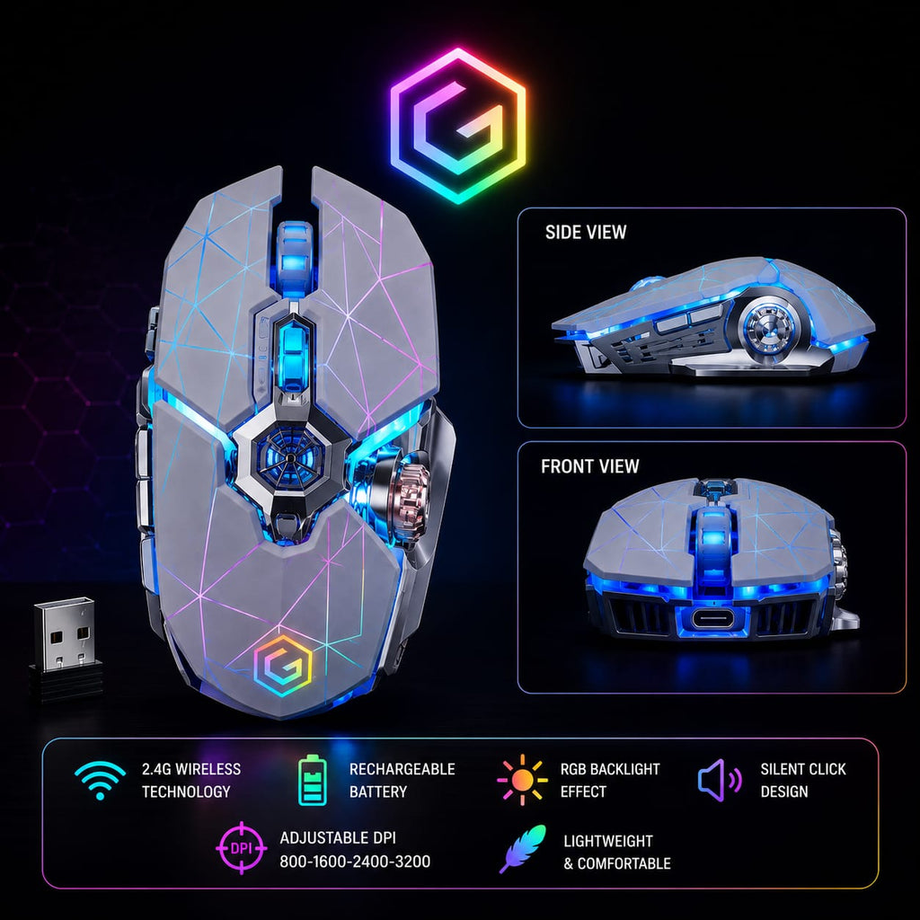 Mushroot Venom Rechargeable Wireless Mouse