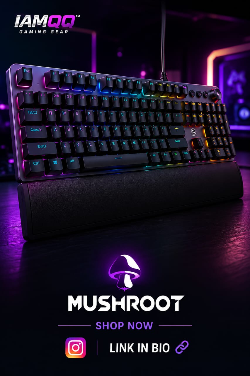 Mushroot Wireless RGB Gaming Keyboard