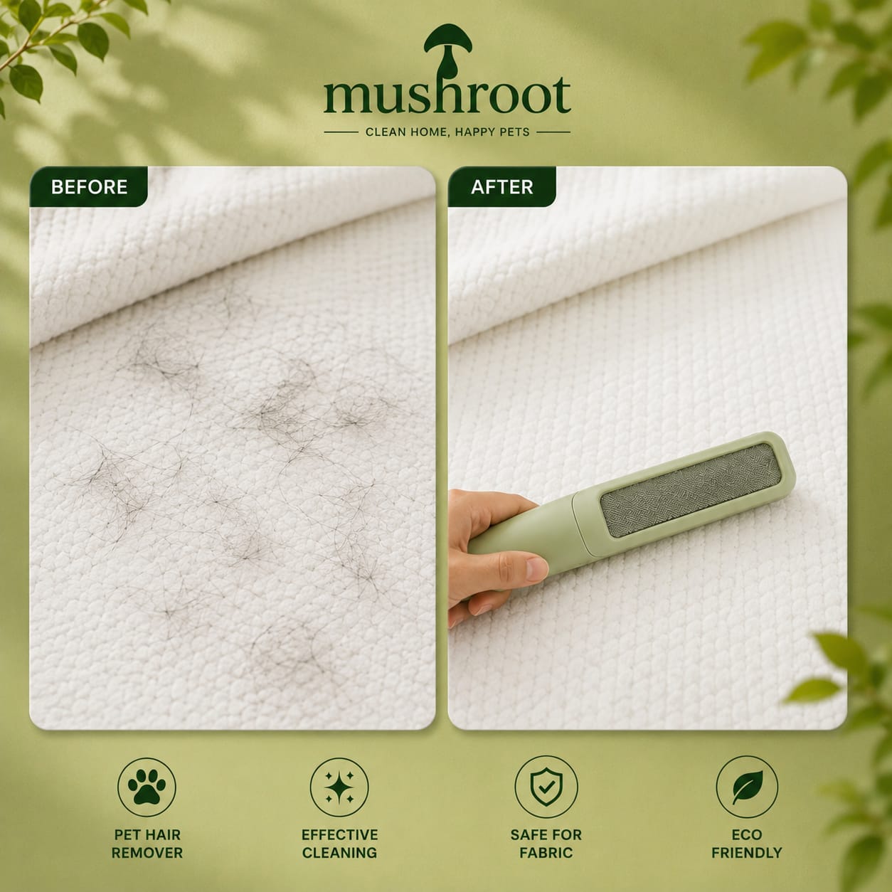 2-1 Reusable Pet Hair Remover Brush Lint Roller Portable Effective Self Cleaning Tool for Cat Dog Fur Hair Dust Removal Brush