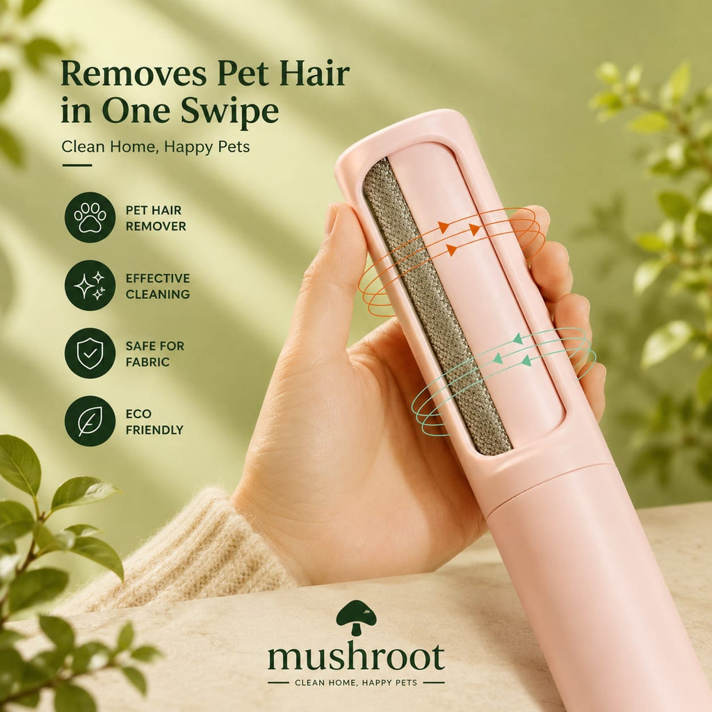 2-1 Reusable Pet Hair Remover Brush Lint Roller Portable Effective Self Cleaning Tool for Cat Dog Fur Hair Dust Removal Brush
