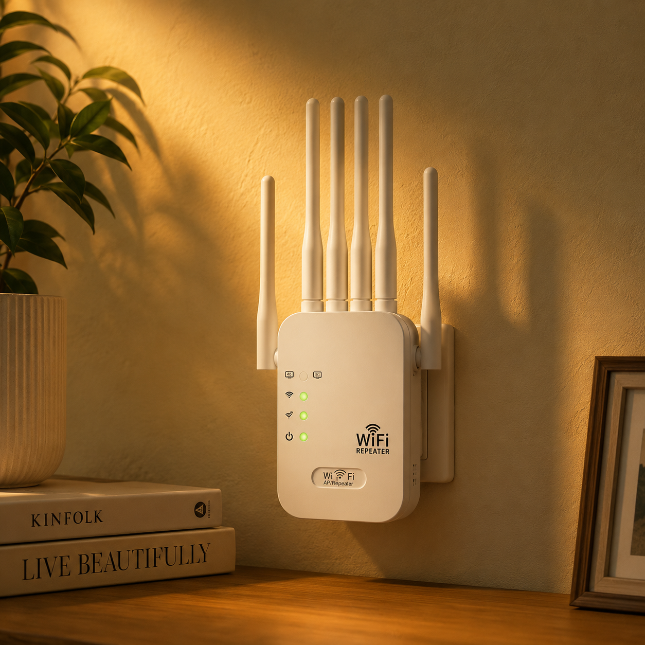 WiFi Signal Booster & Range Extender – High-Performance Wireless Repeater Up to 1200Mbps